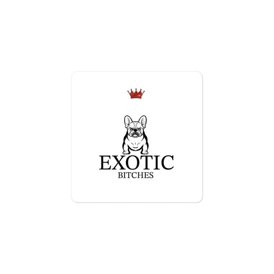 Exotic Bitches Bulldog Logo Bubble-free stickers
