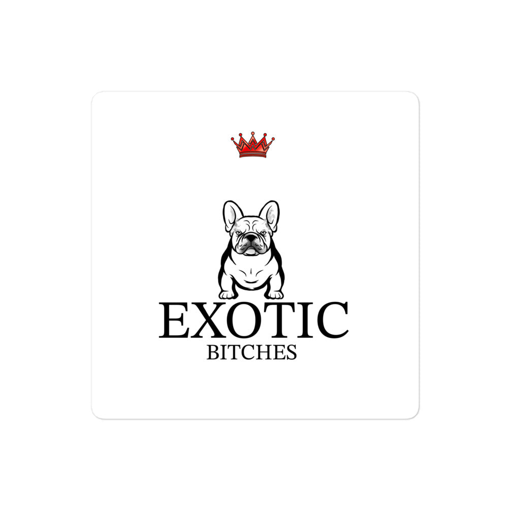 Exotic Bitches Bulldog Logo Bubble-free stickers