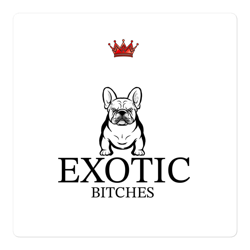 Exotic Bitches Bulldog Logo Bubble-free stickers